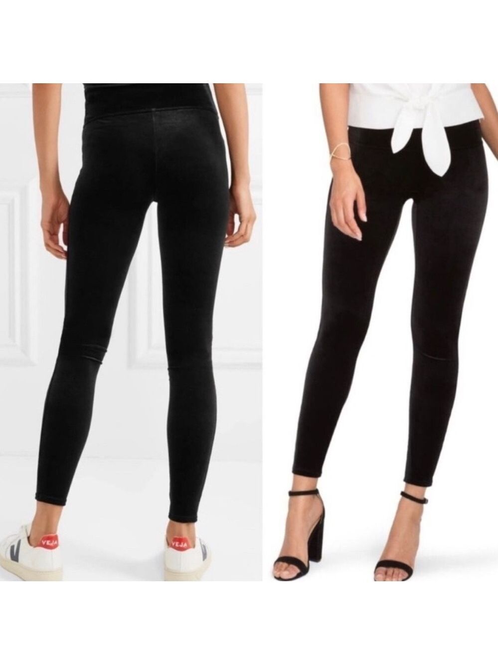 Assets by Spanx Hi Rise Shaping Velvet Leggings Size Large